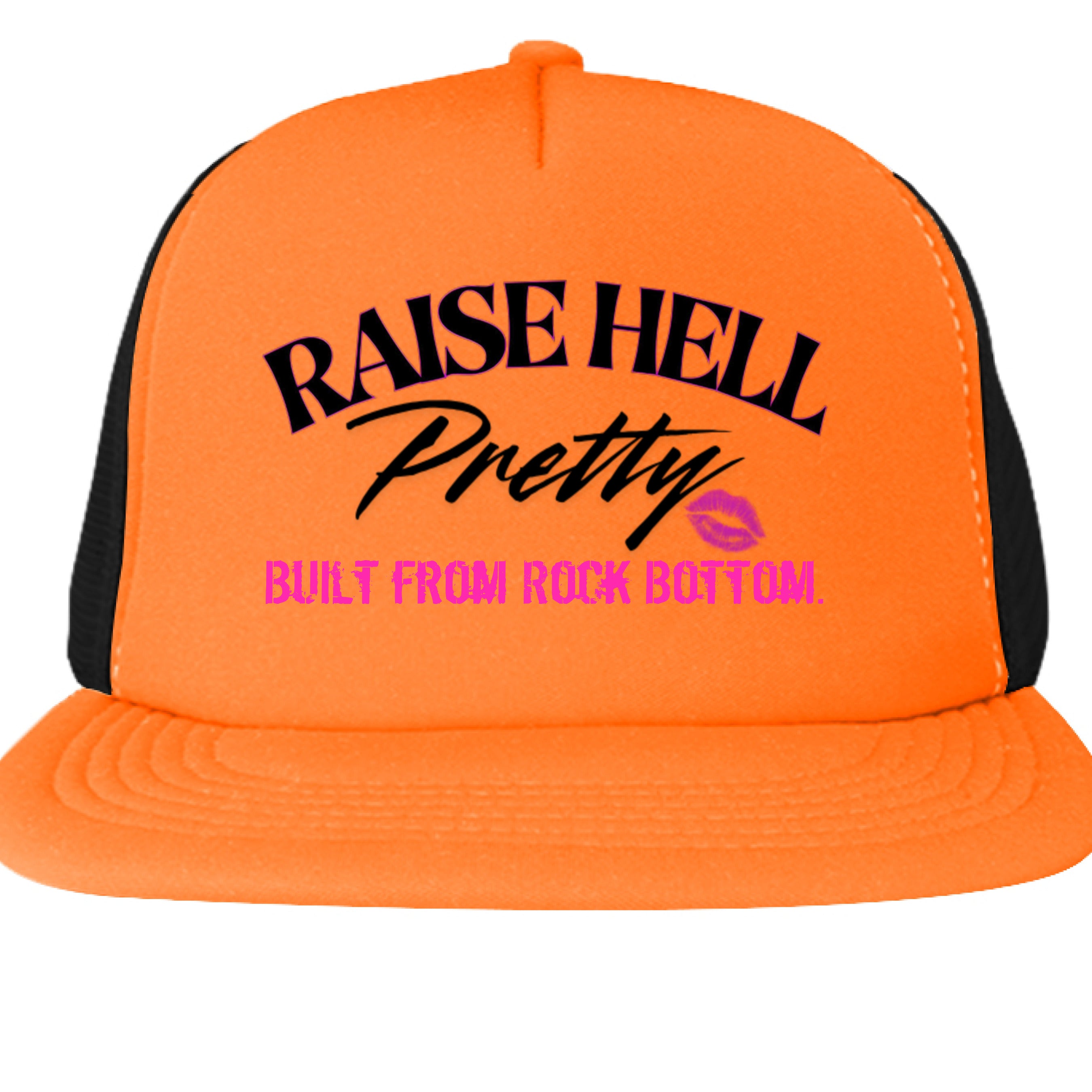 Orange Rock Bottom Trucker - FRONT